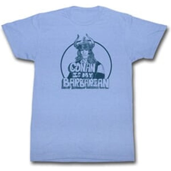 Conan Shirt My Barbarian Adult Light Blue Tee T-Shirt