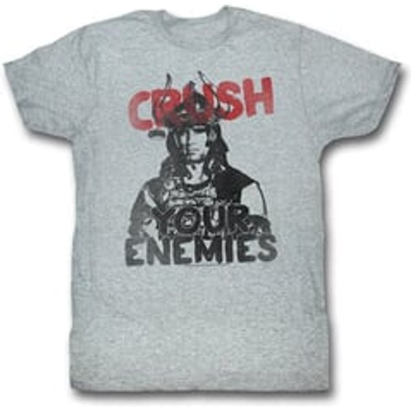 Conan the Barbarian Shirt Crush Your Enemies Athletic Heather T-Shirt