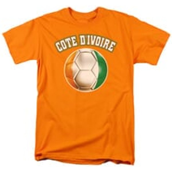 Cote D'ivoire Soccer Futbol Shirt Adult Orange Tee T-Shirt