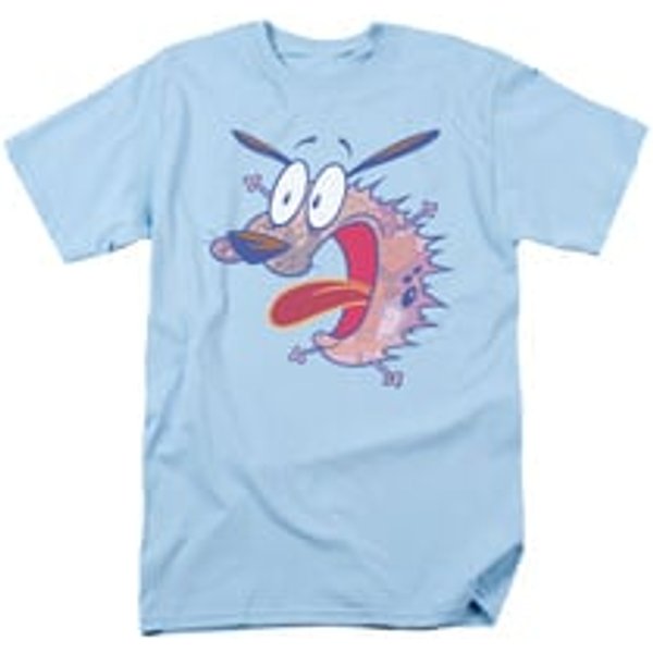 Courage The Cowardly Dog Shirt Evil Inside Adult Light Blue Tee T-Shirt