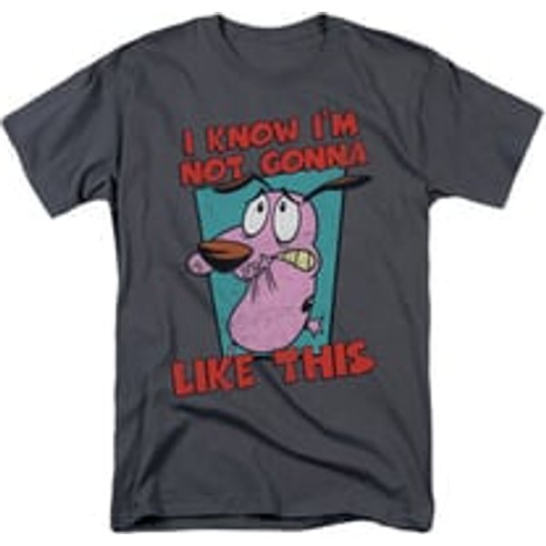 Courage The Cowardly Dog Shirt Not Gonna Like Adult Charcoal Tee T-Shirt