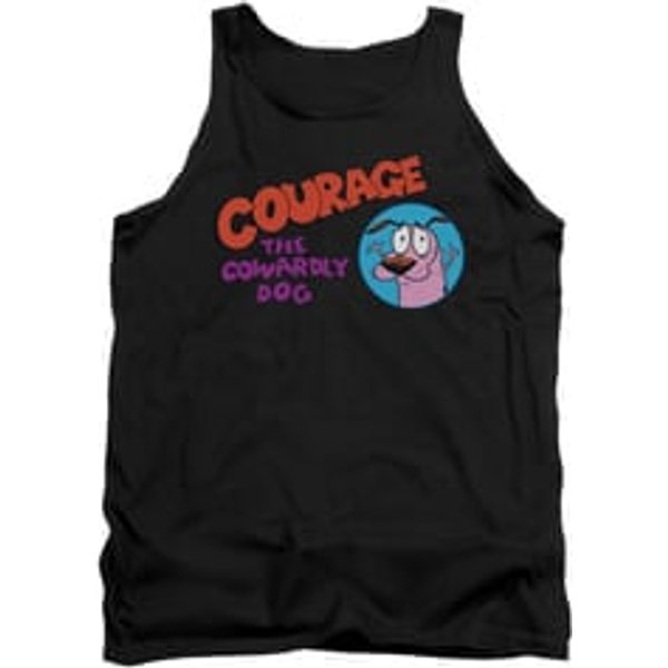 Courage The Cowardly Dog Tank Top Courage Logo Black Tanktop