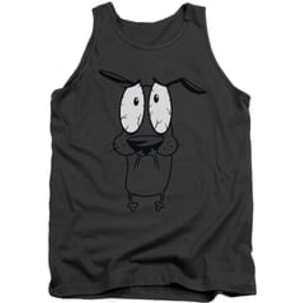 Courage The Cowardly Dog Tank Top Scared Charcoal Tanktop