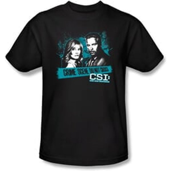 CSI Shirt Cross The Line Kids Youth Black Tee