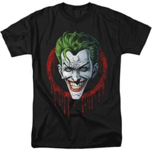 Mens Batman JOKER DRIP T-shirt - Black
