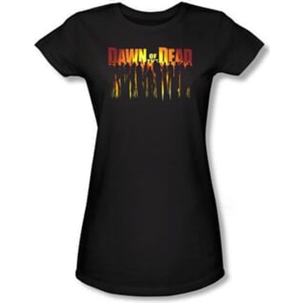 Dawn Of The Dead Juniors T-shirt Walking Black Tee Shirt