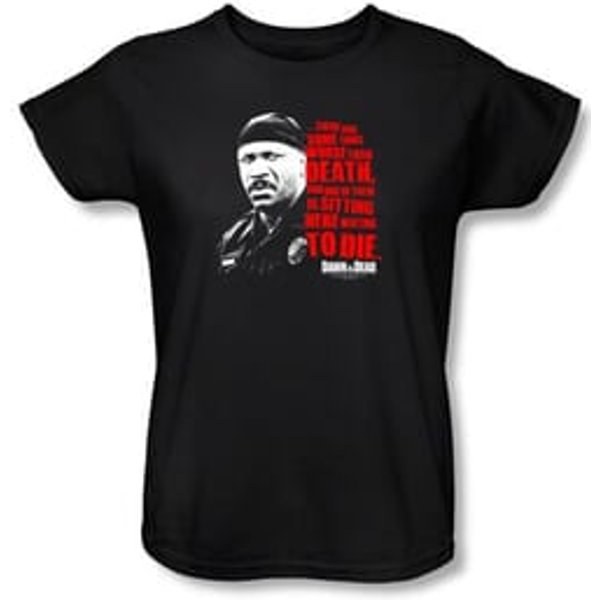 Dawn Of The Dead Ladies T-shirt Movie Worse Than Death Black Tee Shirt