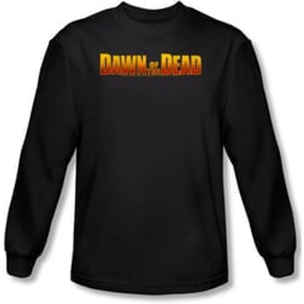 Dawn Of The Dead T-shirt Movie Dawn Logo Black Long Sleeve Tee Shirt
