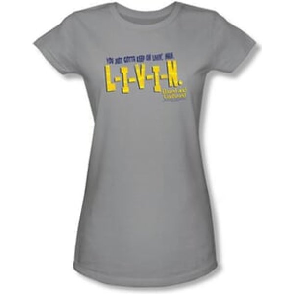 Dazed And Confused Juniors T-shirt Movie Livin Silver Tee Shirt