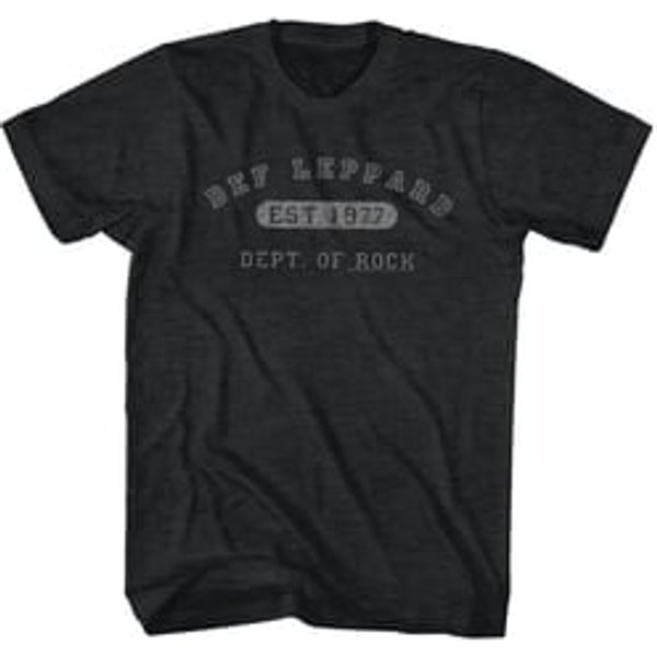 Def Leppard Shirt Dept. Of Rock Charcoal Tee T-Shirt