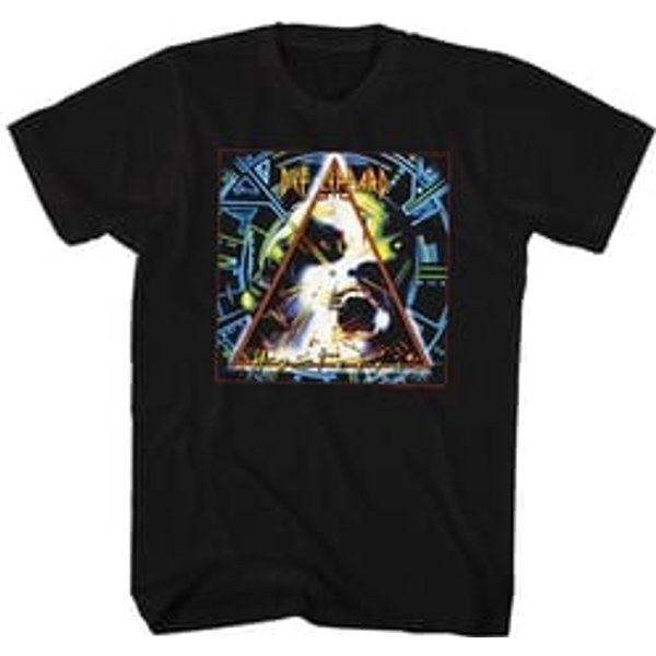 Def Leppard Shirt Hysteria Album Black Tee T-Shirt