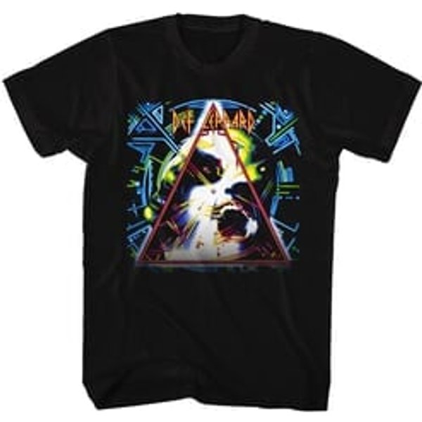 Def Leppard Shirt Hysteria Album Cover Black T-Shirt
