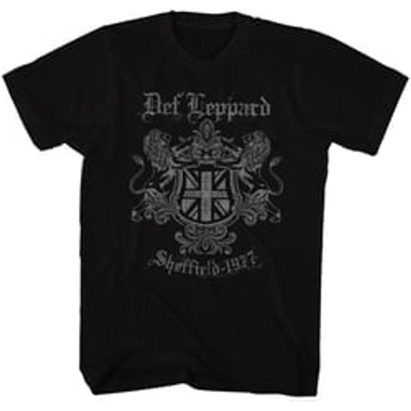 Def Leppard Shirt Sheffield 1977 Black Tee T-Shirt