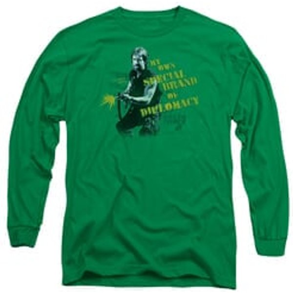 Delta Force 2 Long Sleeve Shirt Special Diplomacy Kelly Green Tee T-Shirt