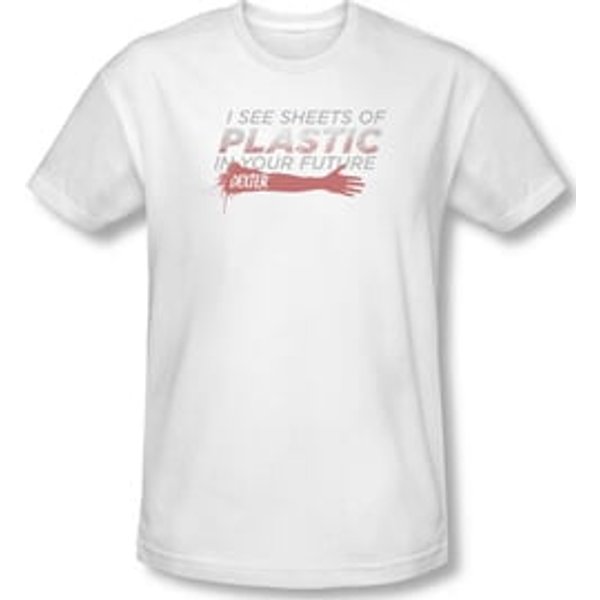 Dexter Shirt Plastic Prediction Adult White T-Shirt Tee