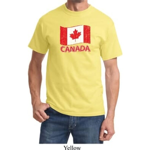 Distressed Canada Flag Shirt