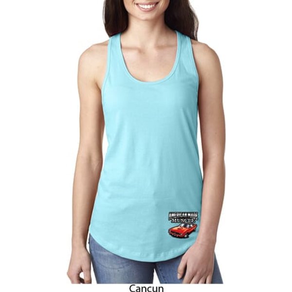 Dodge American Made Muscle Bottom Print Ladies Ideal Tank Top