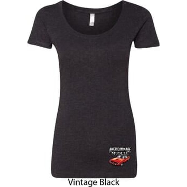 Dodge American Made Muscle Bottom Print Ladies Scoop Neck Shirt