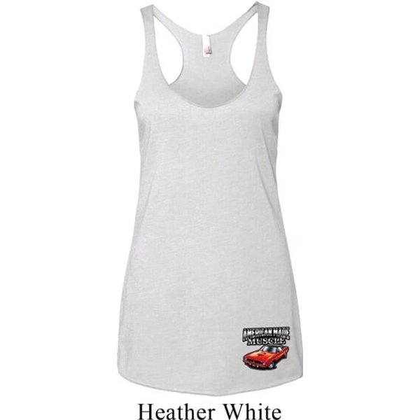 Dodge American Made Muscle Bottom Print Ladies Tri Blend Racerback