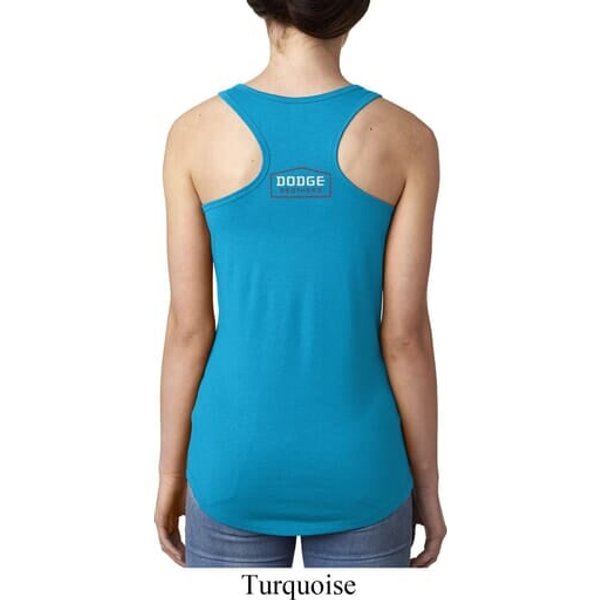 Dodge Brothers Neck Print Ladies Ideal Tank Top