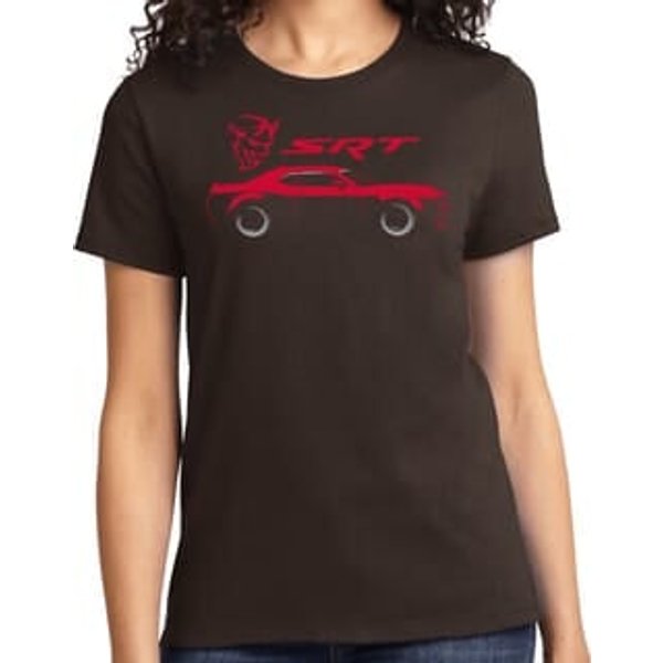 Dodge Challenger SRT Silhouette Ladies T-shirt