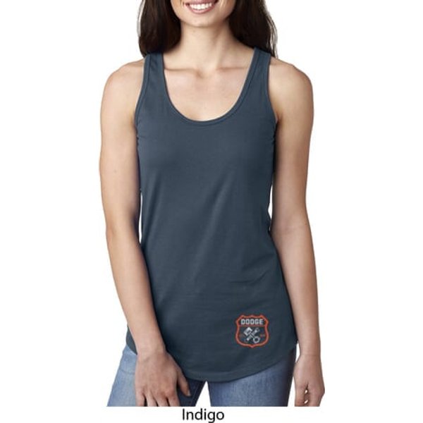 Dodge Garage Bottom Print Ladies Ideal Tank Top