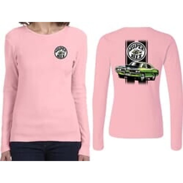 Dodge Green Super Bee (Front & Back) Ladies Long Sleeve
