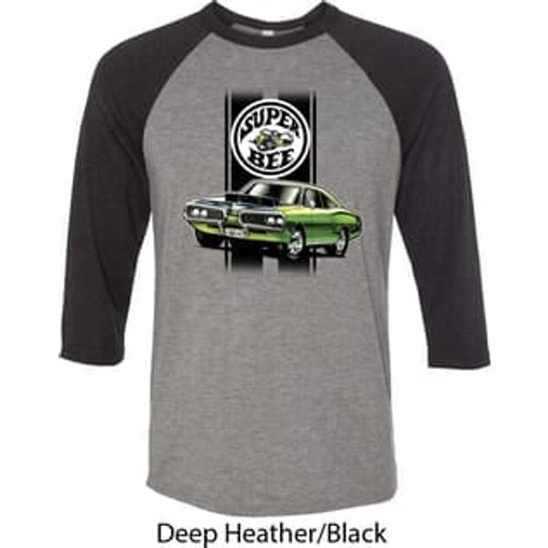 Dodge Green Super Bee Mens Raglan Shirt