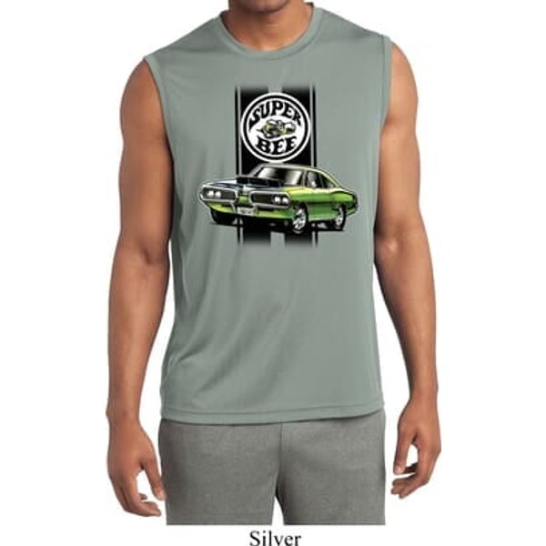 Dodge Green Super Bee Mens Sleeveless Moisture Wicking Shirt