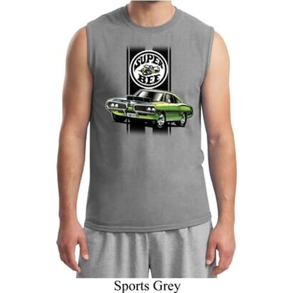 Dodge Green Super Bee Mens Sleeveless Muscle Shirt