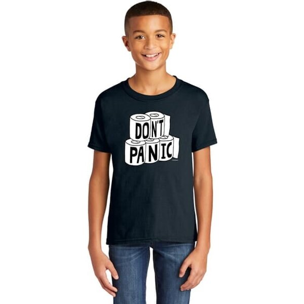 Don't Panic Toilet Paper Kid's Soft Style T-Shirt