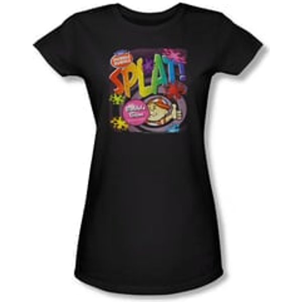 Double Bubble Shirt Juniors Splat Gum Black T-Shirt