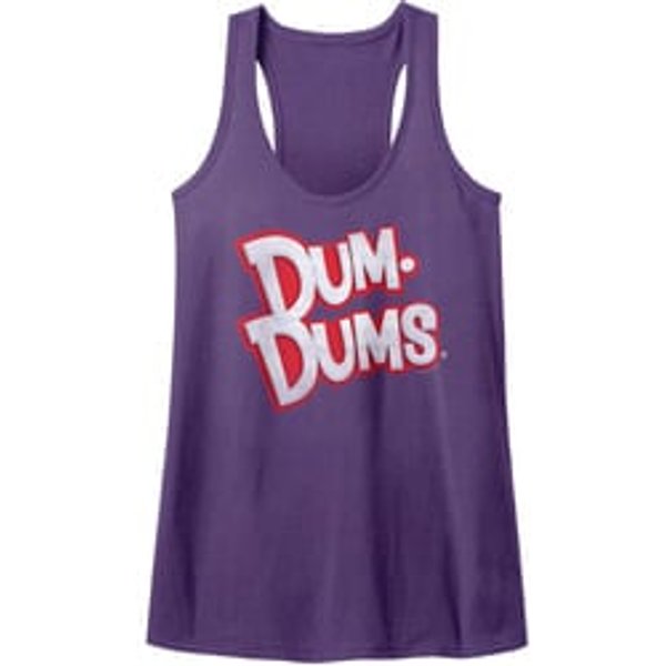 Dum Dums Juniors Tank Top Logo Purple Heather Racerback