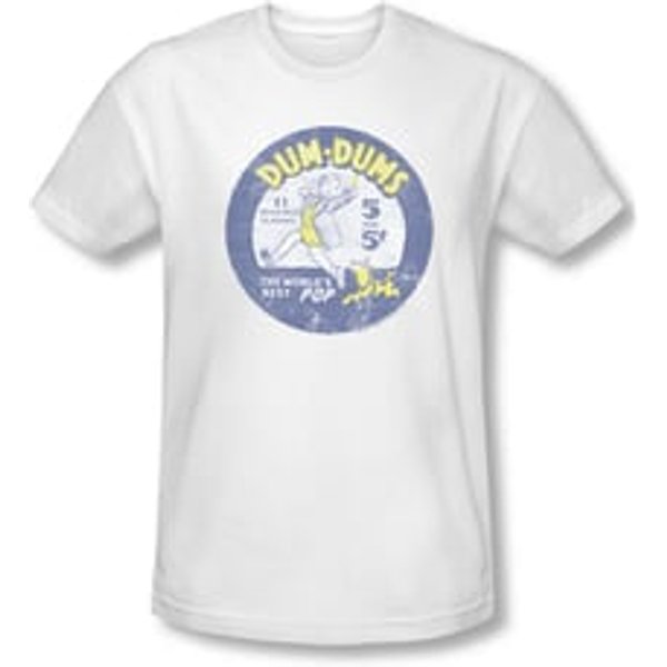 Dum Dums Shirt Slim Fit 5 For 5 Cents White T-Shirt