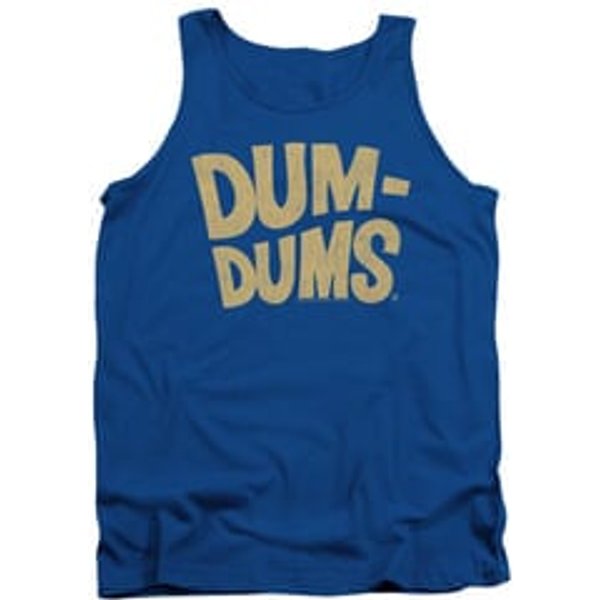 Dum Dums Shirt Tank Top Distressed Logo Royal Blue Tanktop
