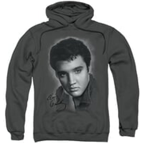 Elvis Presley Hoodie Grey Portrait Charcoal Sweatshirt Hoody