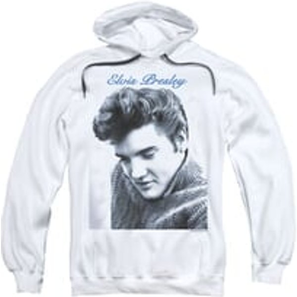 Elvis Presley Hoodie Script Sweater White Sweatshirt Hoody