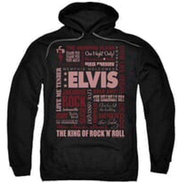 Elvis Presley Hoodie Whole Lotta Type Black Sweatshirt Hoody