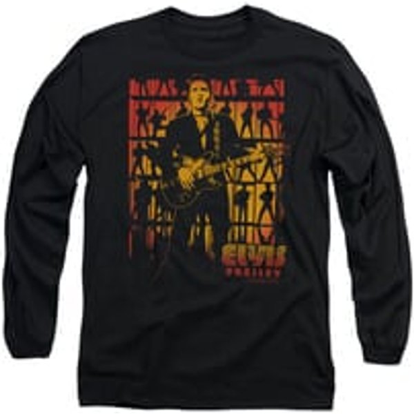 Elvis Presley Shirt Comeback Spotlight Long Sleeve Black Tee T-Shirt