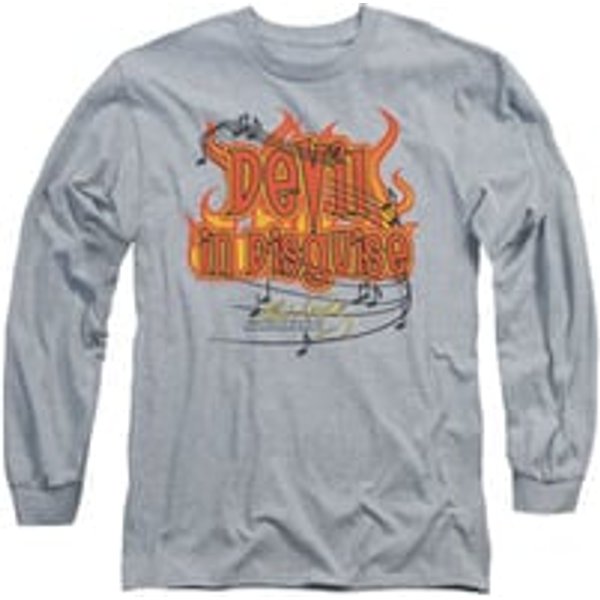 Elvis Presley Shirt Devil Long Sleeve Athletic Heather Tee T-Shirt