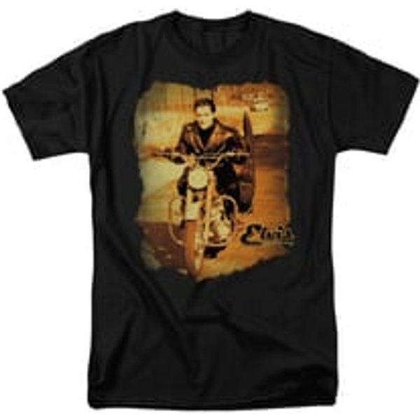 Elvis Presley Shirt Hit The Road Black T-Shirt