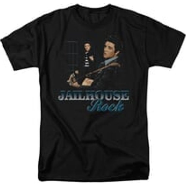 Elvis Presley Shirt Jailhouse Rock Inmate Black T-Shirt
