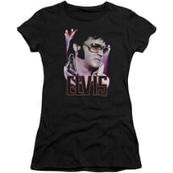 Elvis Presley Shirt Juniors 70's Star Poster Black T-Shirt
