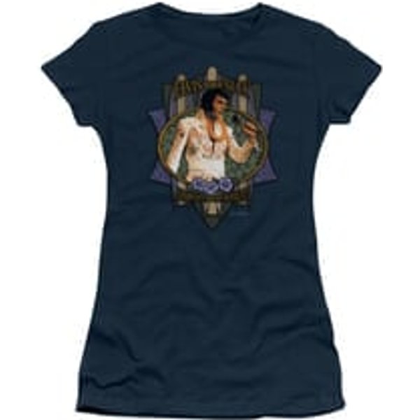 Elvis Presley Shirt Juniors Aloha From Hawaii Navy T-Shirt