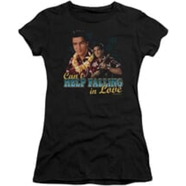 Elvis Presley Shirt Juniors Can't Help Falling Black T-Shirt