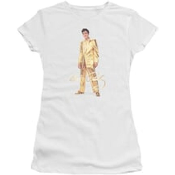 Elvis Presley Shirt Juniors Gold Suit White T-Shirt