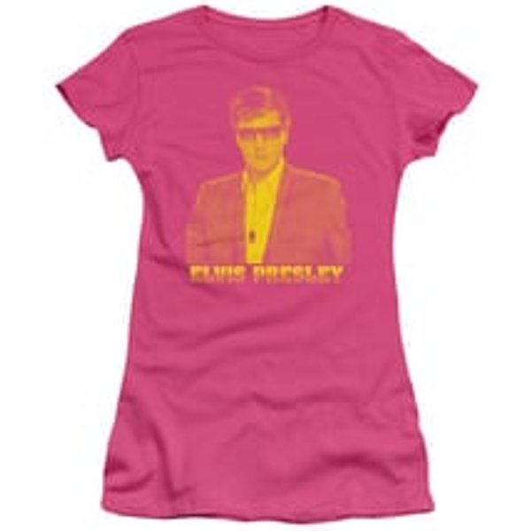 Elvis Presley Shirt Juniors Yellow Hot Pink T-Shirt