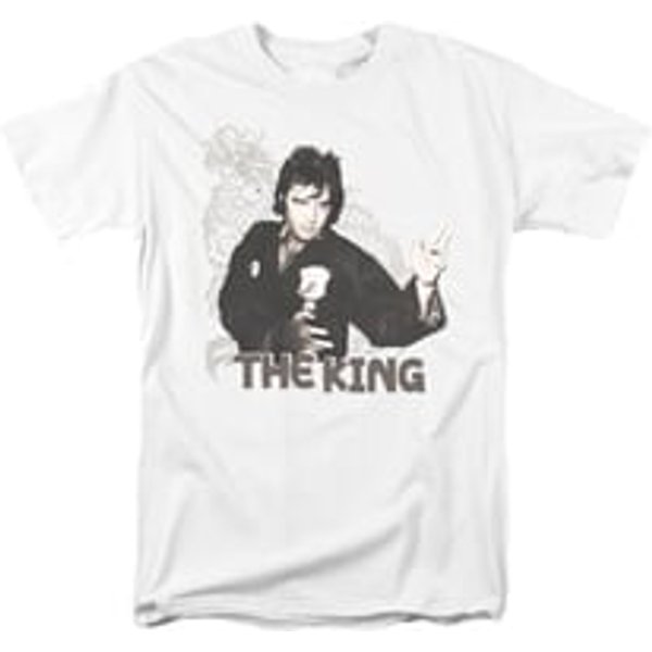 Elvis Presley Shirt Karate Dragon White T-Shirt