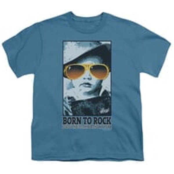 Elvis Presley Shirt Kids Born To Rock Slate T-Shirt