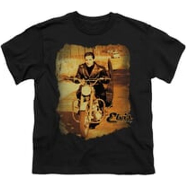 Elvis Presley Shirt Kids Hit The Road Black T-Shirt